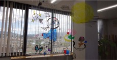 児童画クラス「空中画を合作しよう」